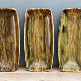 Set of 3 raviers in earthenware of Saint Clément