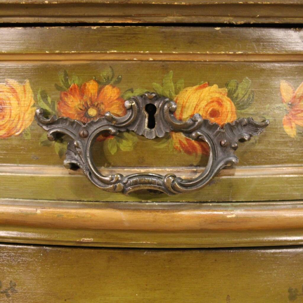 Painted corner cupboard in Venetian style of the 20th century