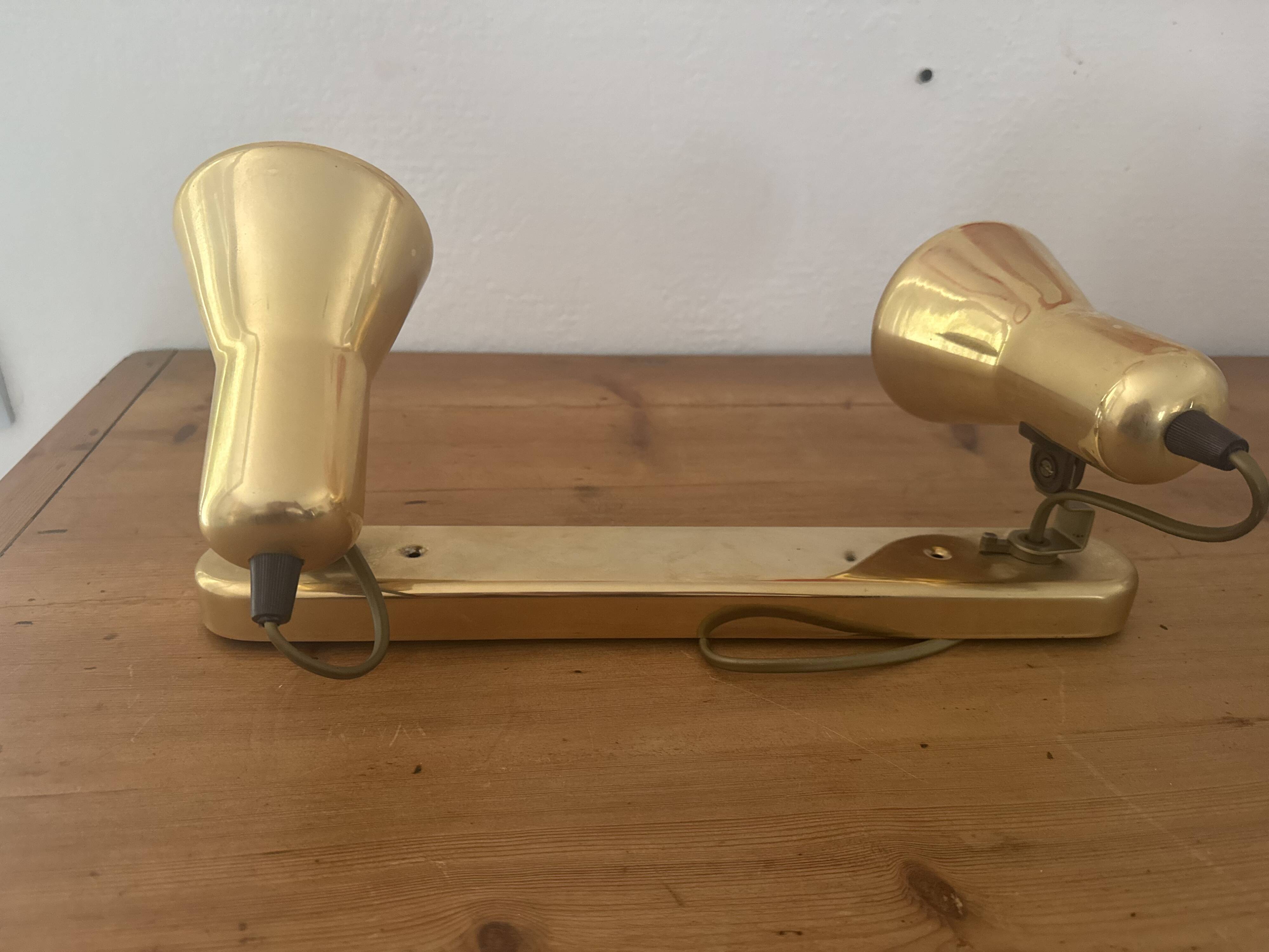 Vintage double spot wall light