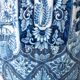 Vintage table lamp in blue and white ceramic from Delft, signed Makkum, hand-painted, 1950s