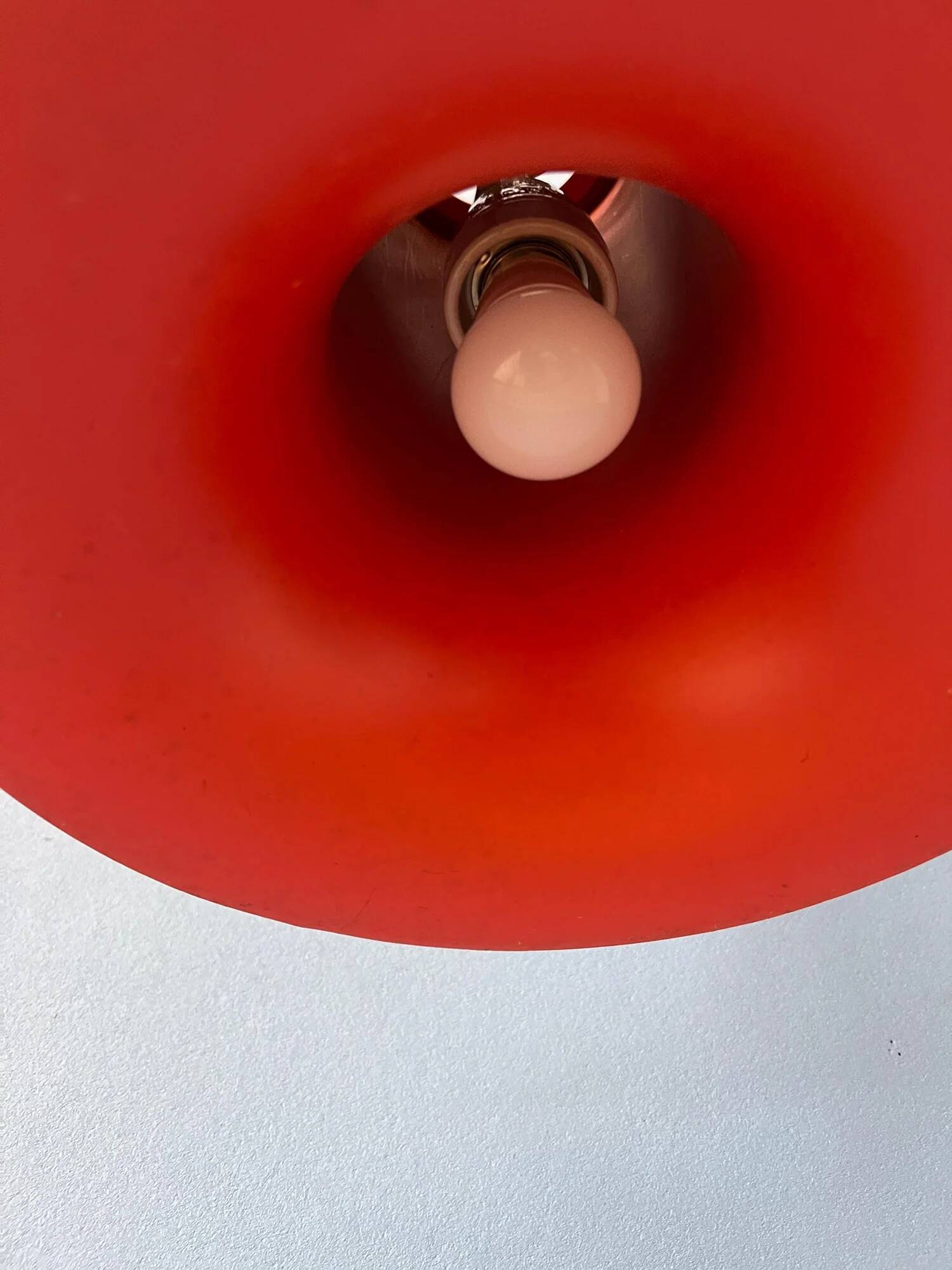 Vintage orange Raak cone pendant lamp