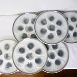 6 oyster plates Moulin des Loups and Orchies 210371