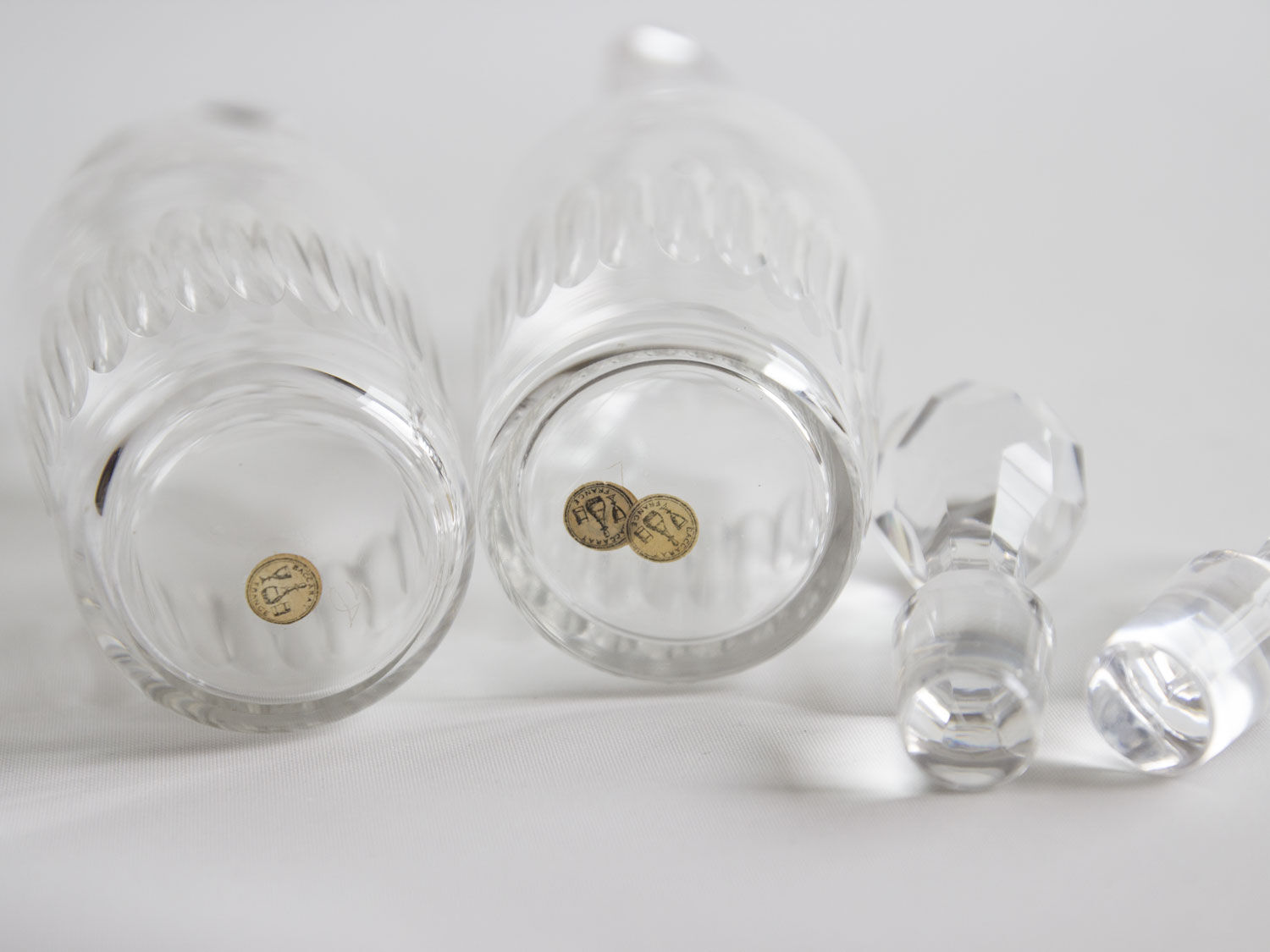 Set of baccarat oil and winery