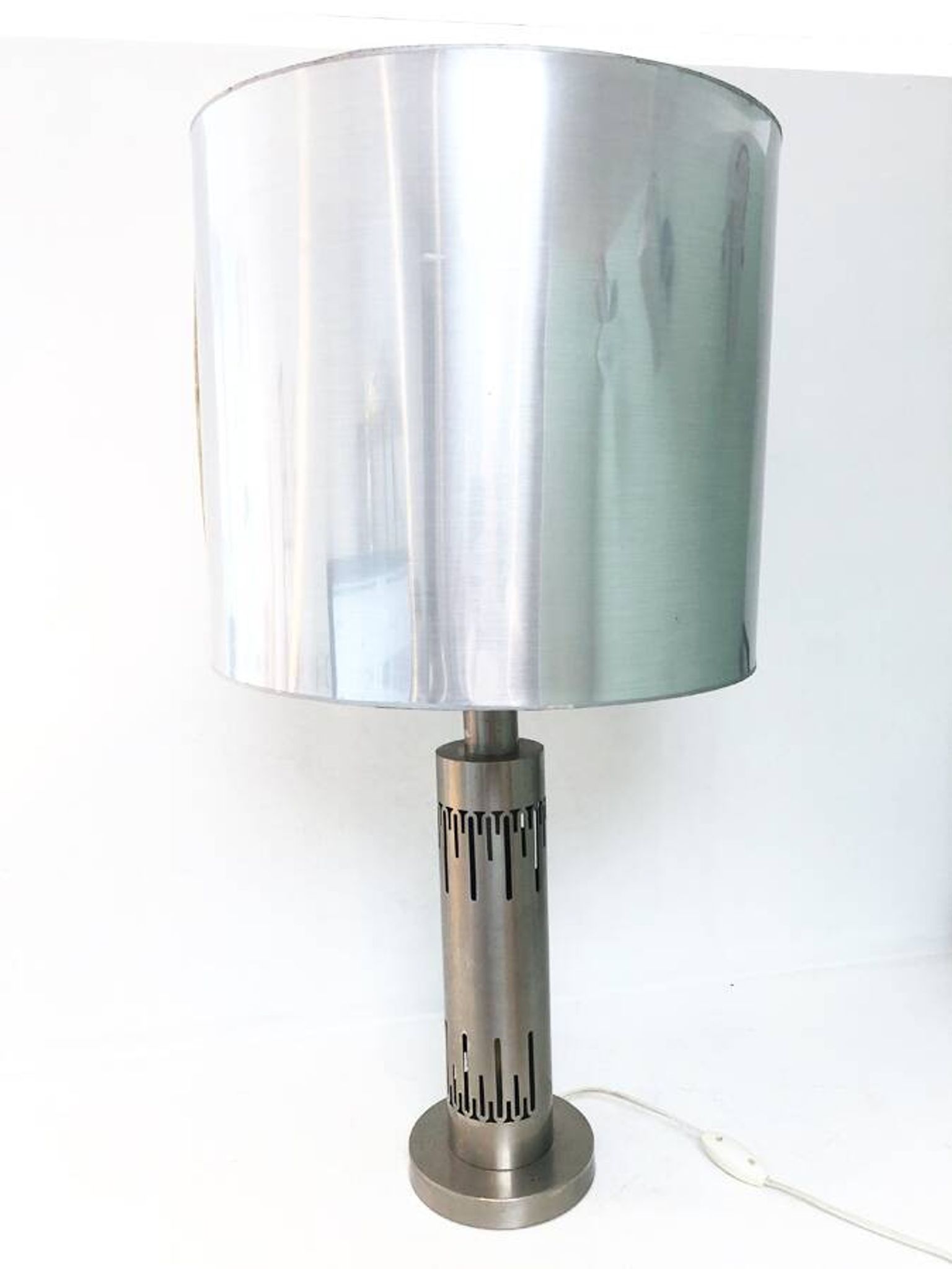 Vintage lamp 70's brushed aluminium design