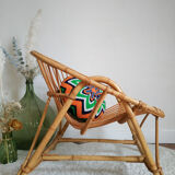 Adult chair shaped rattan basket