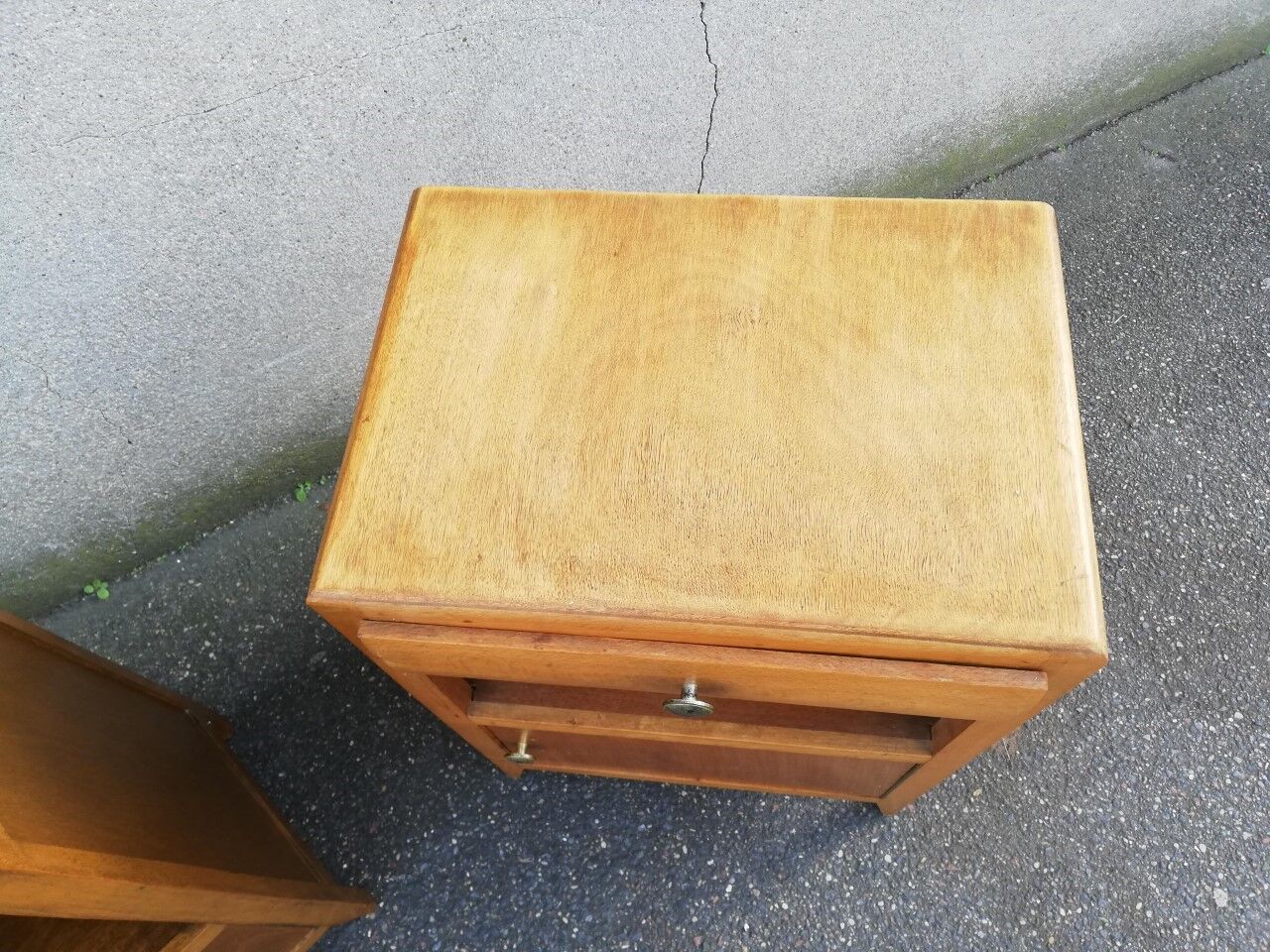 Pair of modernist wooden bedside tables