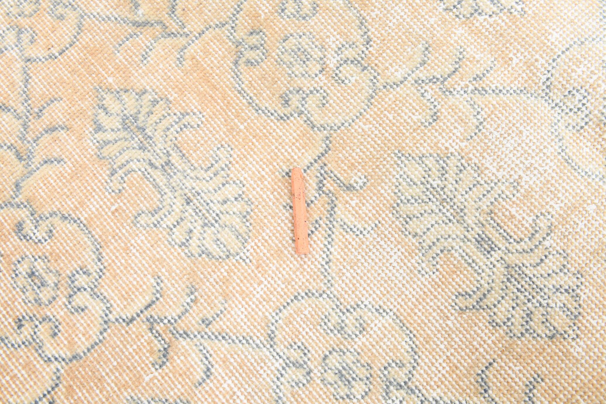 5x8 Shades Of Pale Orange Classic Turkish Vintage Rug, 140x238Cm SK 2296