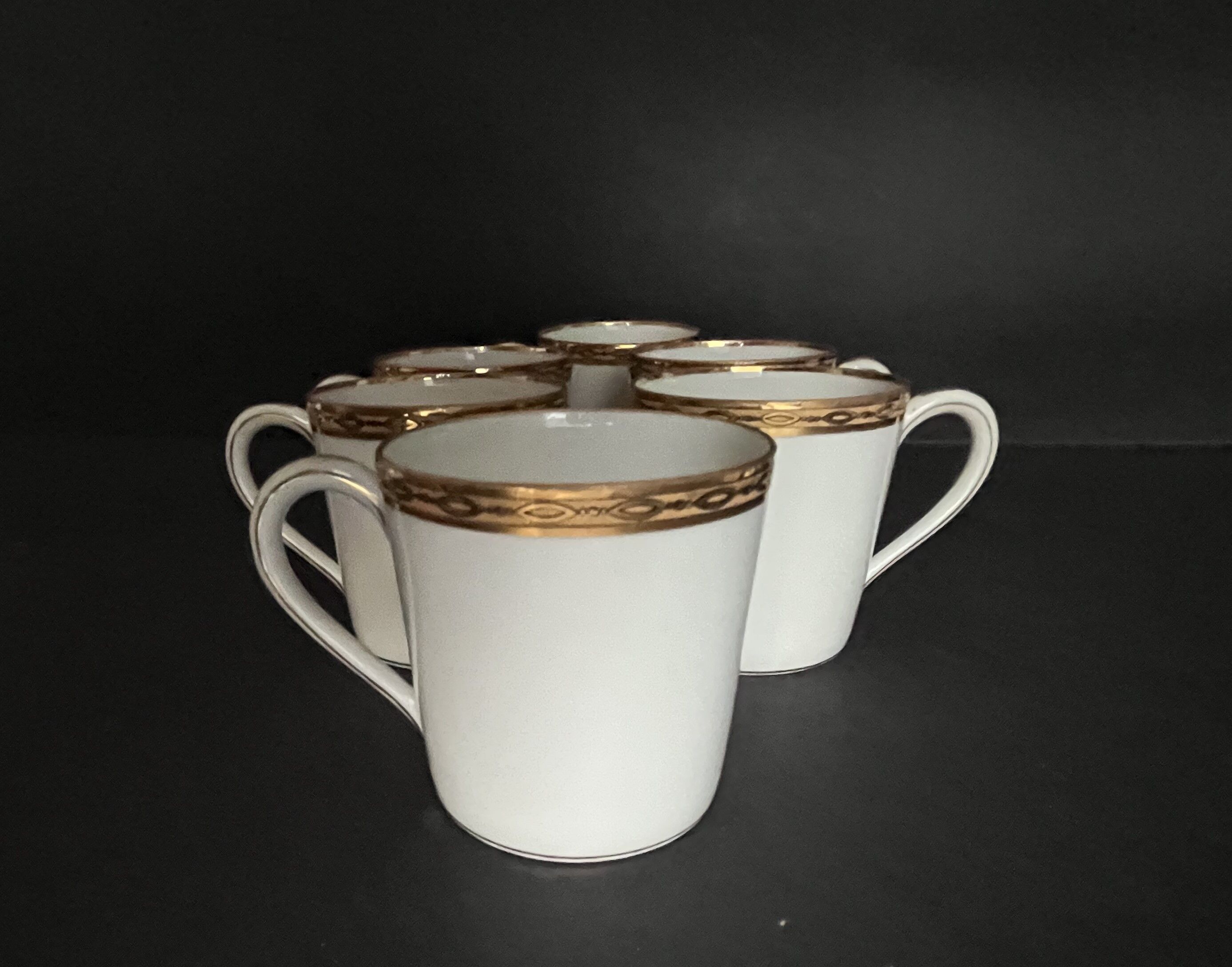 Ensemble de six tasses à café en porcelaine Haviland