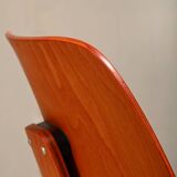 Charles & Ray Eames Early LCW Lounge Chair Red Aniline for Herman Miller