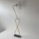 ANTIQUE BRASS AND PRISMATIC GLASS PENDANT LAMP XXL