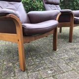 Pair of swedish lounge chairs by Soderber