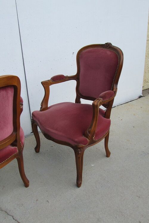 Pair of Louis XV convertible armchairs