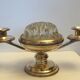 Silver metal table center