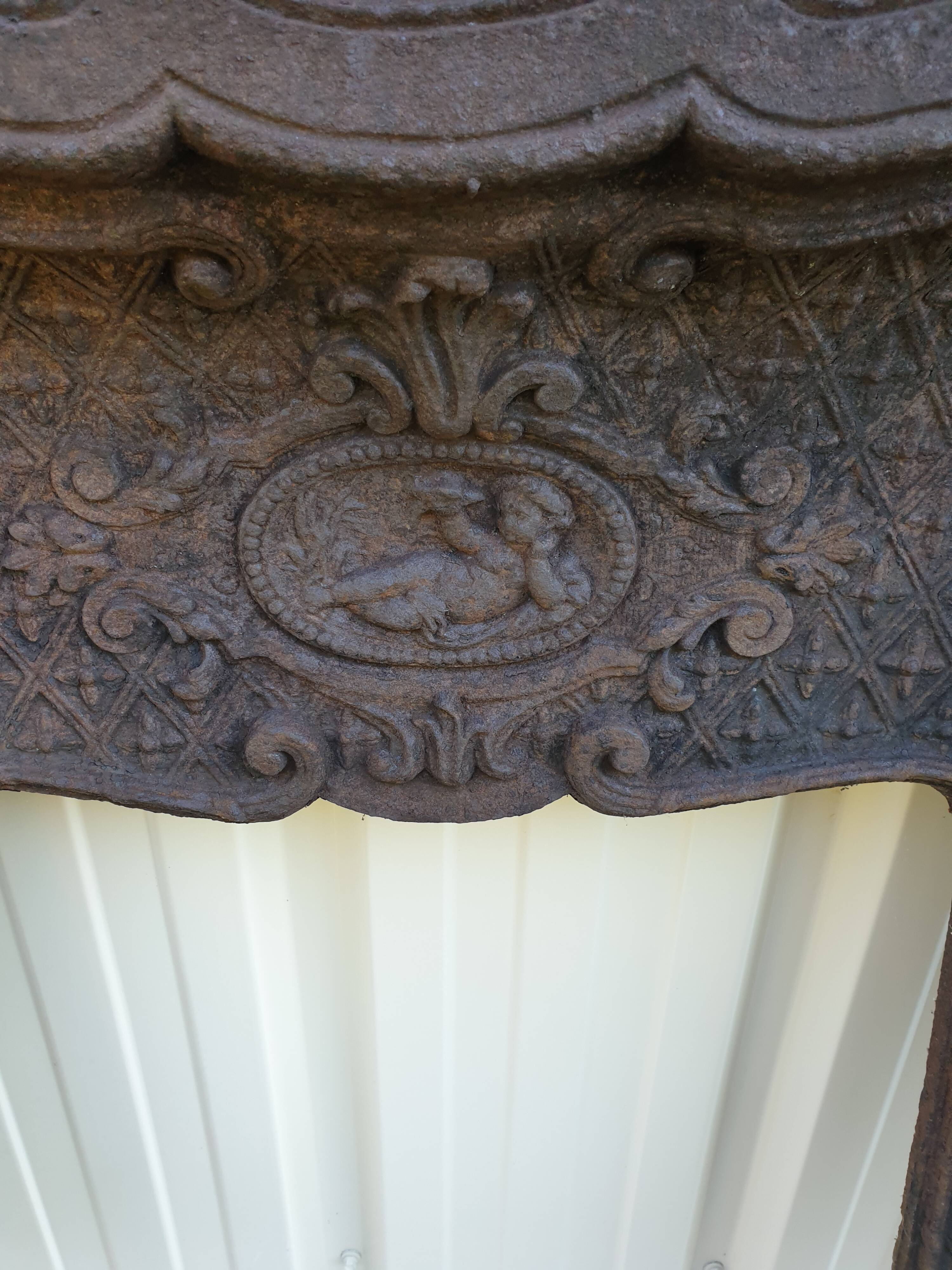 Cast-iron fireplace mantle