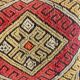 Coussin en kilim en laine tissé à la main vintage, style mauresque, milieu du 20e siècle