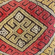 Vintage Handwoven Wool Kilim Pillow, Moorish Style, Mid-20th Century