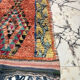 Peach orange Boucherouite Berber rug
