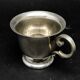 Art Deco bouillon cup, silver-plated brass, Fraget, Poland, 1950s