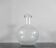 Large carafe, vintage bottle made of handcrafted blown glass.