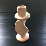 Twisted stone candle holder