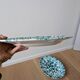 Vintage Gmundner Keramik Serving Oval Plate / Austria / Green Flamed / 2