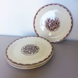 4 assiettes dessert de Sarreguemines modèle Argonne 210706