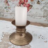 Low brass candle holder