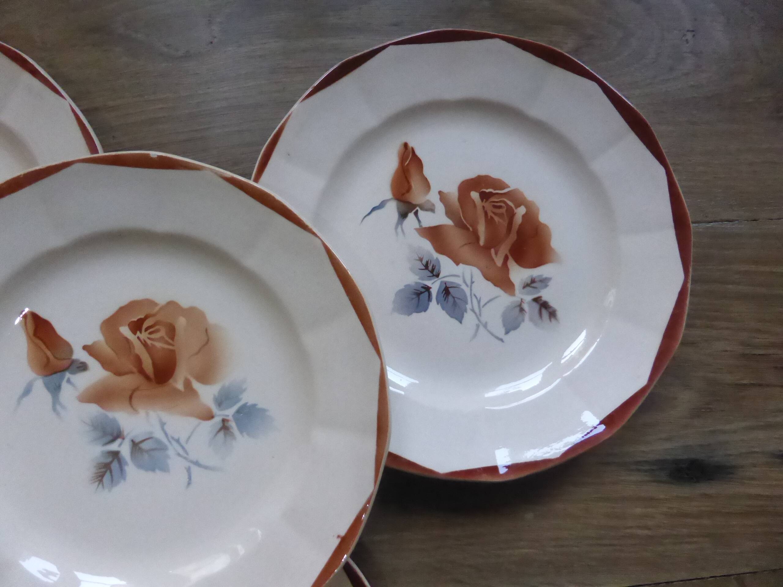 4 dessert plates from Digoin Sarreguemines 200892