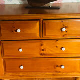 Chest of drawers in blond honey pine Aubert