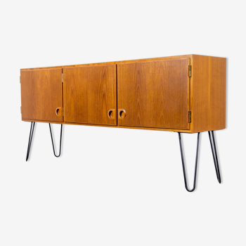 Teak Sideboard with steel hairpin legs, 1960s