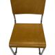Set of four vintage dining room chairs, wood and chrome,  1970s
