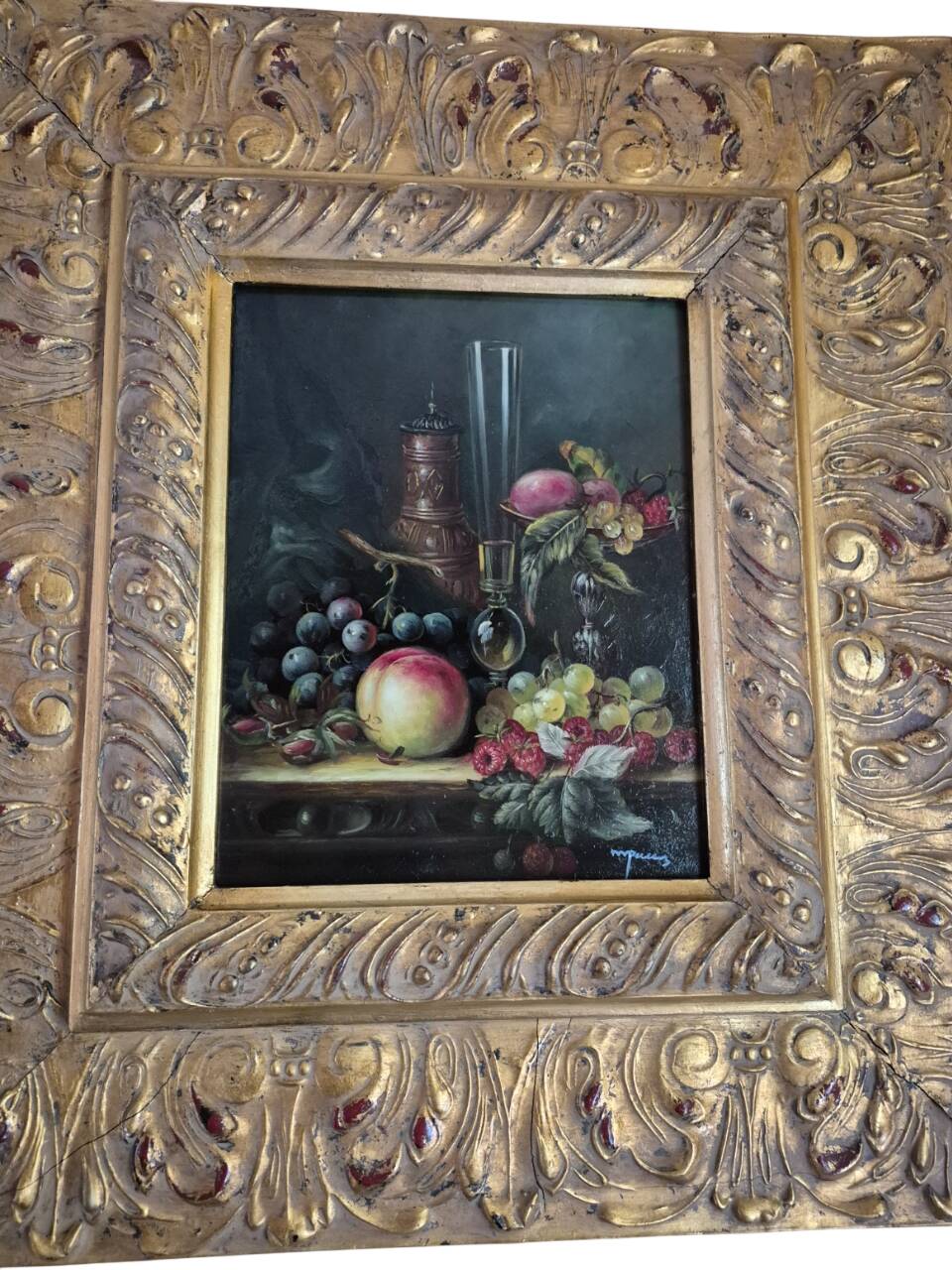oil painting on panel still life