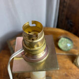 Lamp base in onyx and brass