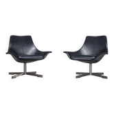 Set of leather armchairs by Rodolfo Dordoni for Matteo Grassi, 1990s