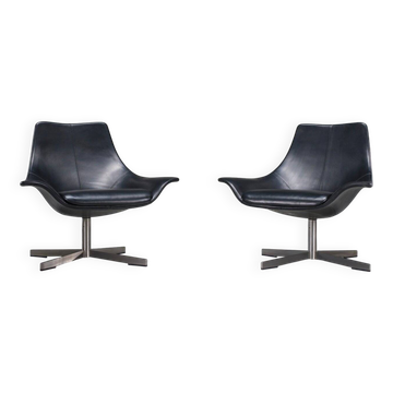 Set of leather armchairs by Rodolfo Dordoni for Matteo Grassi, 1990s