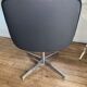 Fauteuil design en plastique, chrome et matière naturelle 60s 70s