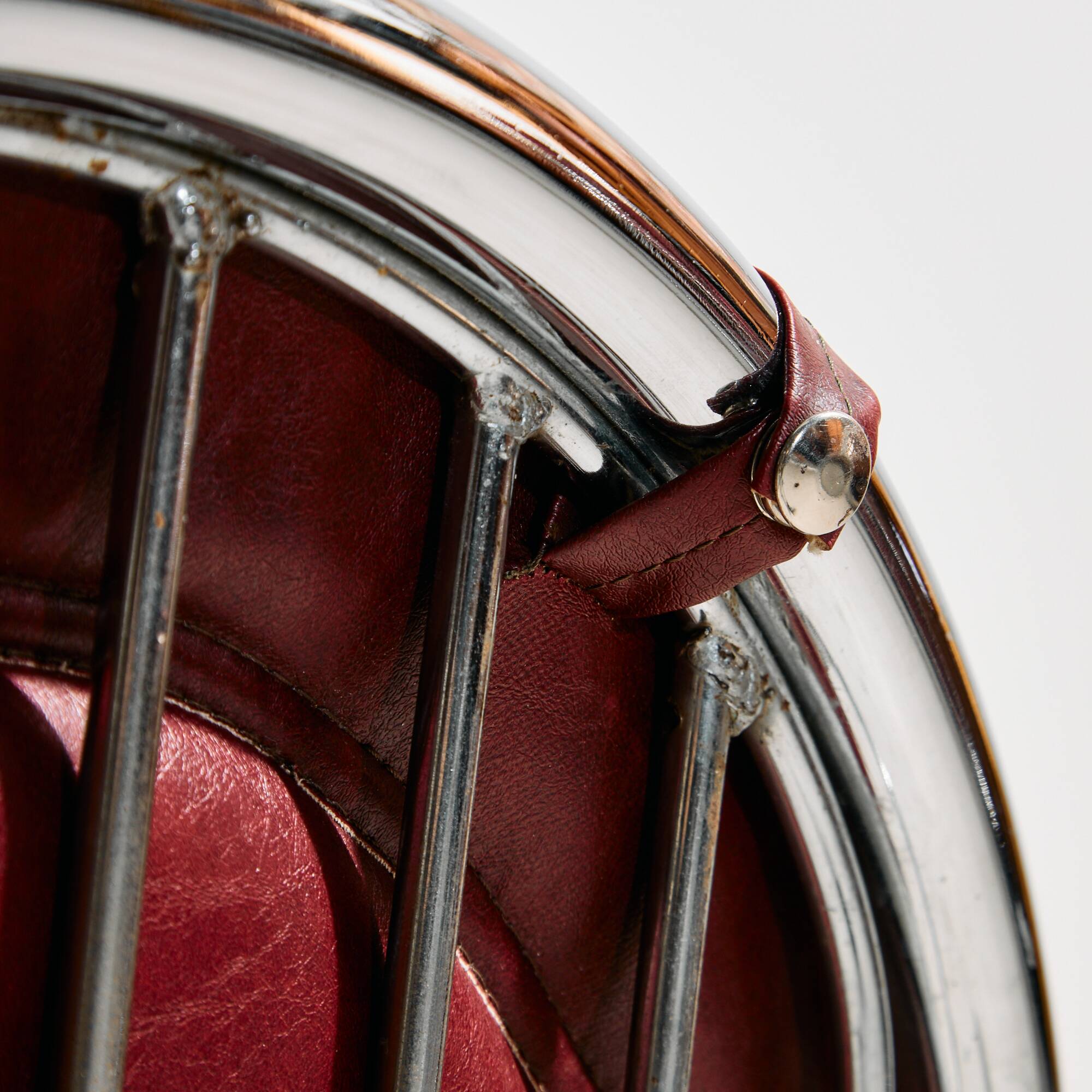 Italian chrome and leather dining set by Gastone Rinaldi, set of 7.