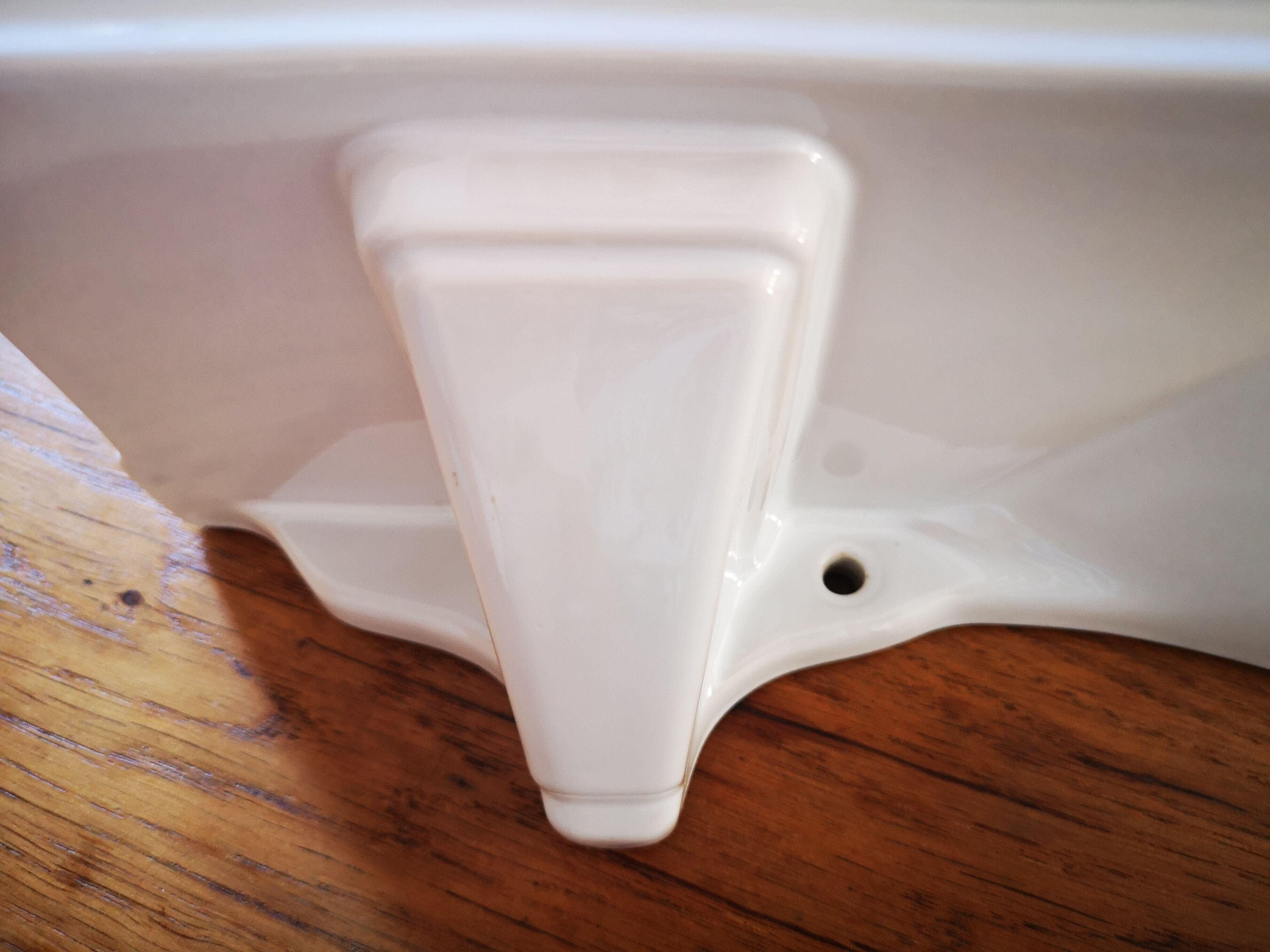 White porcelain wall shelf