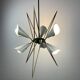 Metal chandelier mid-century modernist by Stilnovo, 1970s