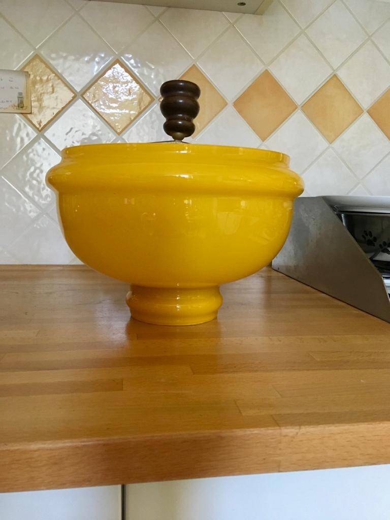Lustre vintage en verre orange