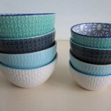 Set of 8 ceramic bowls