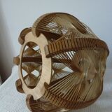 Hanging wood braided yarns Scandinavian design 60-70