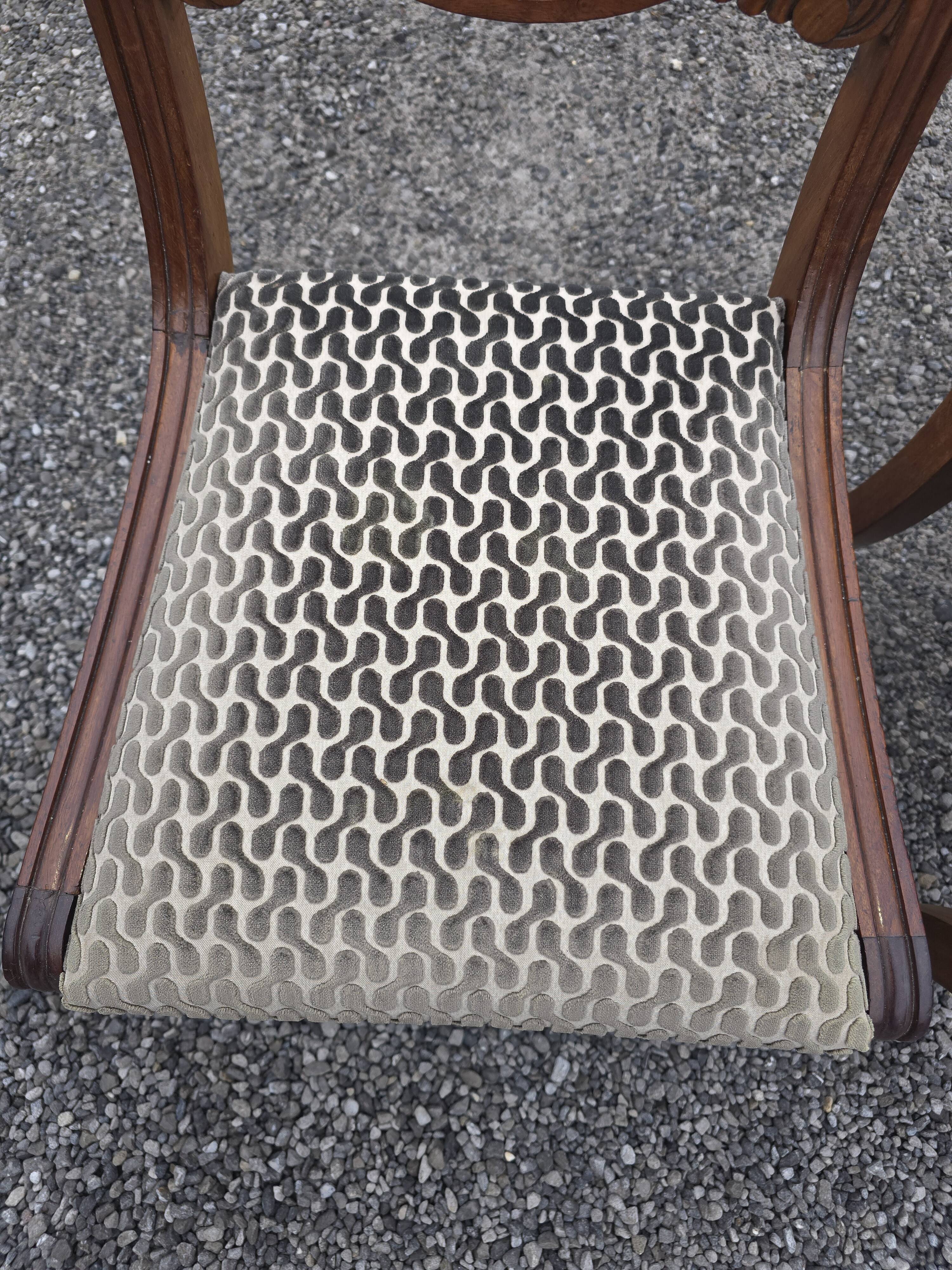 Regency Style Mahogany Chairs x 5