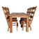 Olm wood brutalist wabi sabi dining set / 6 chairs / table
