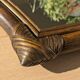 Miroir- Vintage 49x43 cm - Bambou, Rotin - Bois patiné 1970
