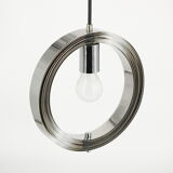 Ceiling lamp moon spiral chrome space age vintage spain 70's
