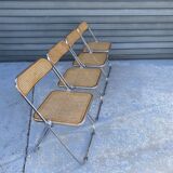 "Plia" caned chairs by Giancarlo Piretti