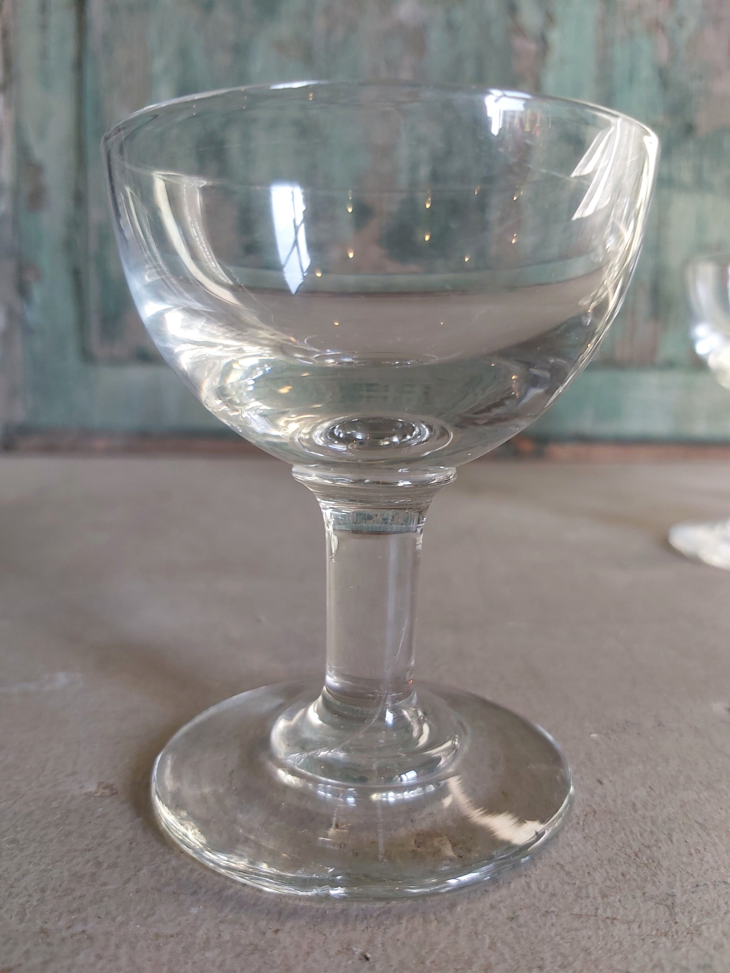 Set of four vintage French glasses for liquor