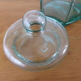 Bocal octogonal en verre vert