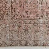 Pink & Brown Large Vintage Rug, 213x325Cm